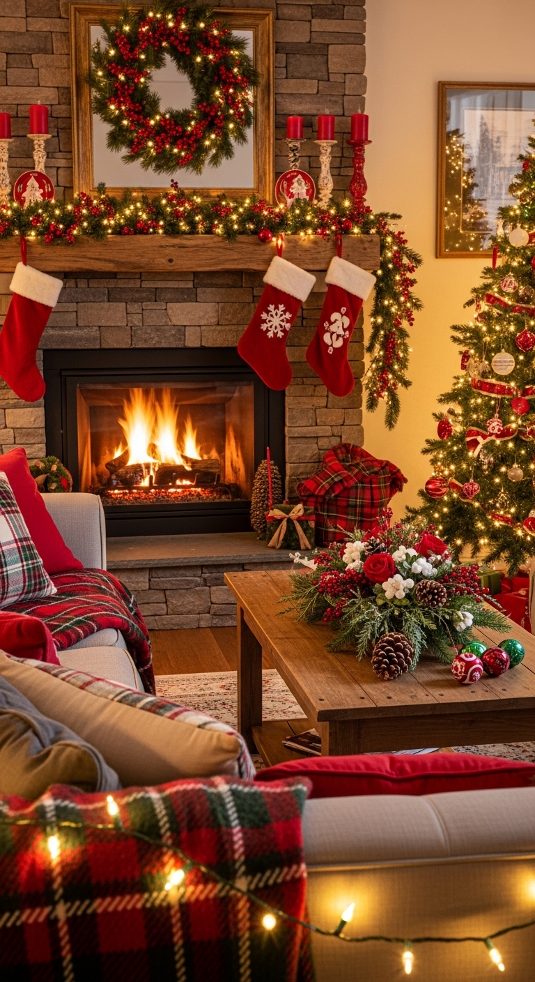 10 Cozy cottage Christmas living room look - Dreamy Room Diary