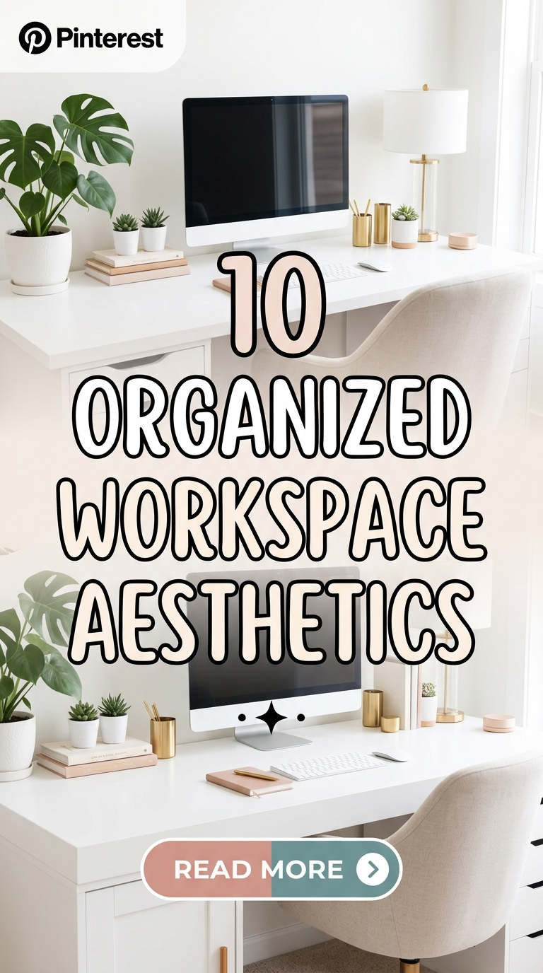 Pretty Workspace 10 Organized workspace aesthetic - Dreamy Room Diary