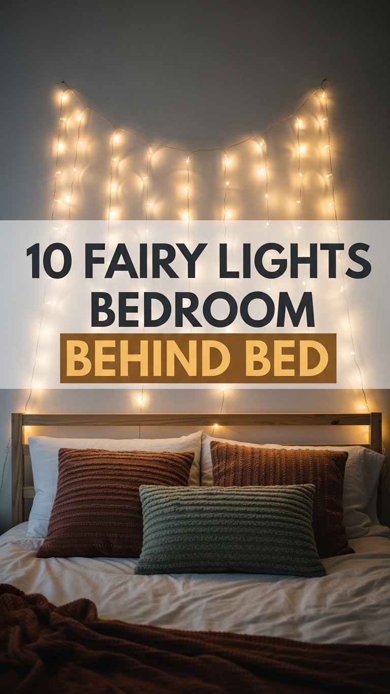 10 Fairy Lights Bedroom Behind Bed - Dreamy Room Diary