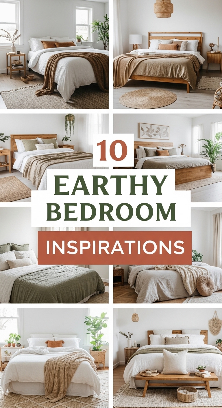 10 Earthy Bedroom Inspirations - Dreamy Room Diary